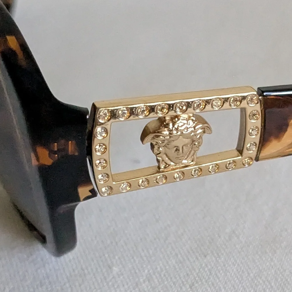 Versace Amber Havana Brown Shade Lens Tortoise Sunglasses VE4241B 998/73 Womens